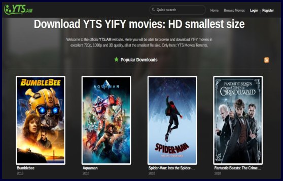 yts torrenting sites list