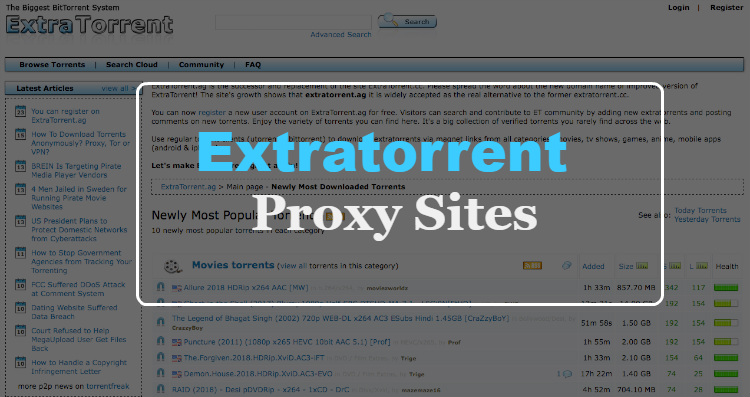 Download ExtraTorrent 2019 Latest Version