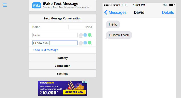 ifaketextmessage