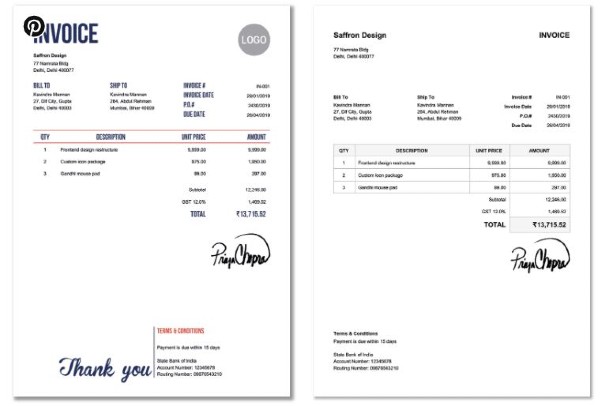 Invoice Home Invoice 